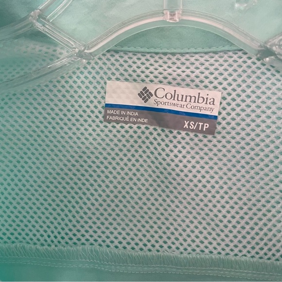 Columbia PFG women’s sleeveless button down teal XS summer hiking fishing camp - Picture 3 of 5